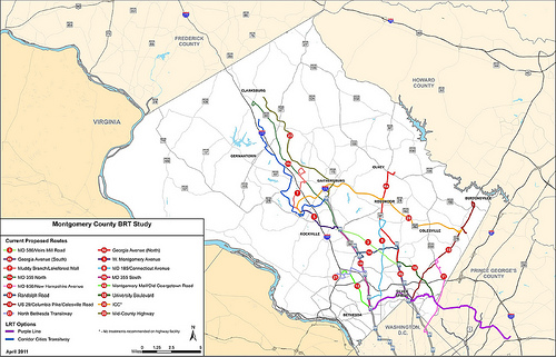 蒙哥马利县BRT的建议